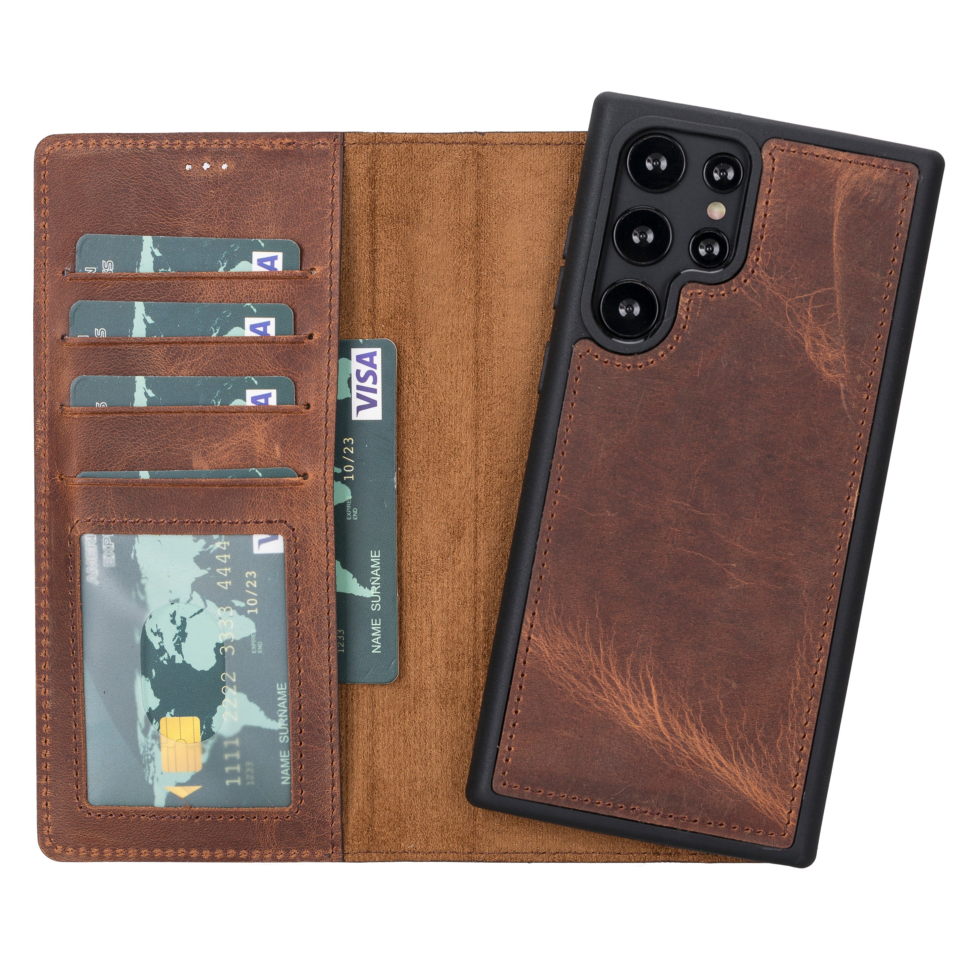 Magic Samsung Galaxy S22 Plus Leather Detachable Wallet Case